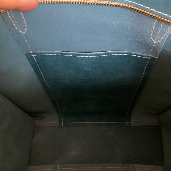 BNNU Portland Leather Aqua Blue N/W large Lola tote - Picture 4 of 6